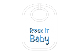 Rock it Baby Babylatz - Textilfarbe weiss