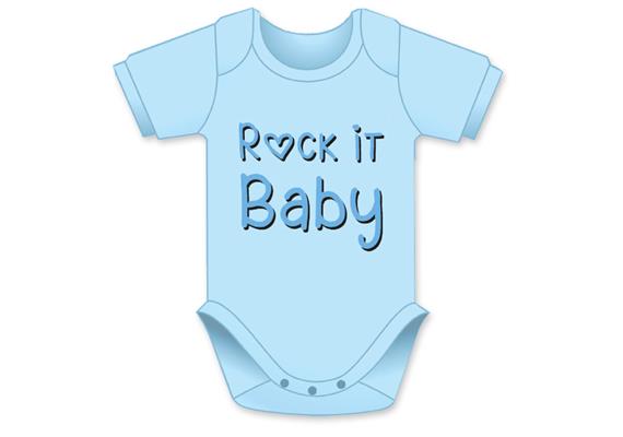 Rock it Baby hellblau Body - Grösse 62/68
