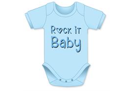 Rock it Baby hellblau Body - Grösse 74/80