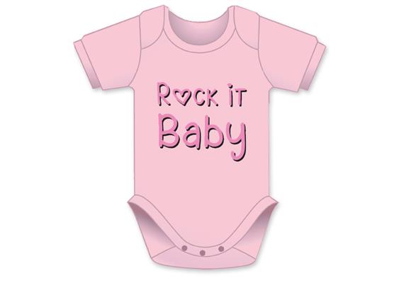 Rock it Baby rosa Body - Grösse 74/80