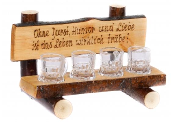 Schnapsbänkli (4 Gläser)