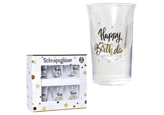 Schnapsgläser Happy Birthday (6er-Set)
