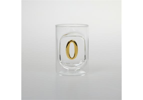 Schnapsglas Zahl 0