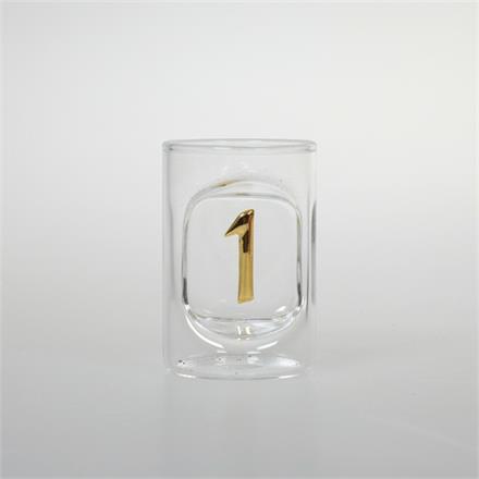 Schnapsglas Zahl 1
