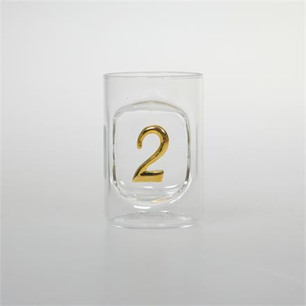 Schnapsglas Zahl 2
