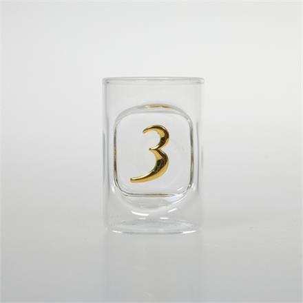 Schnapsglas Zahl 3