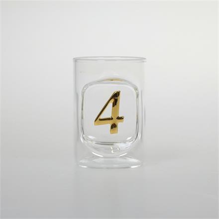 Schnapsglas Zahl 4