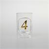Schnapsglas Zahl 4