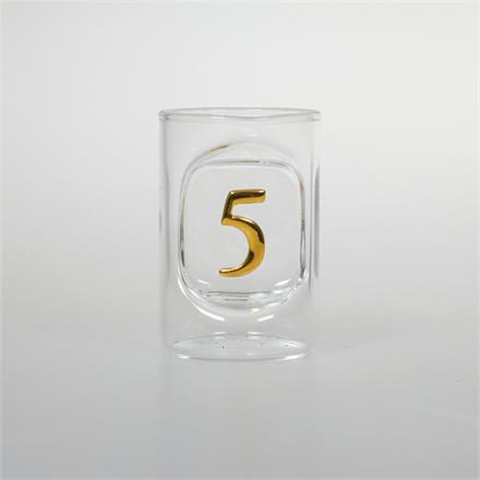 Schnapsglas Zahl 5