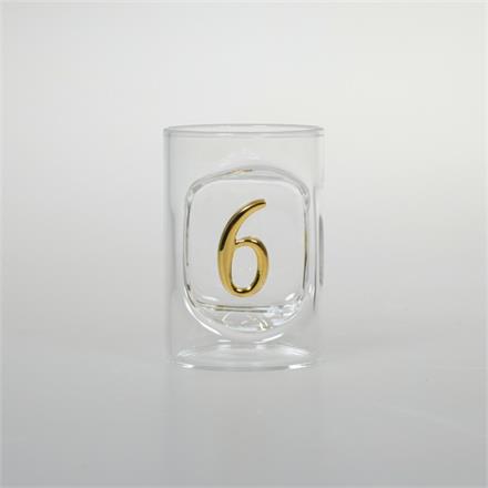 Schnapsglas Zahl 6