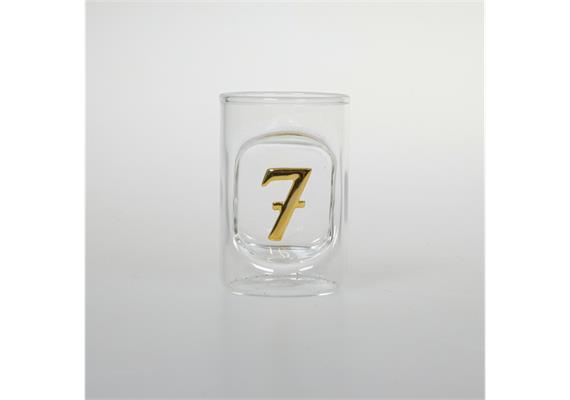 Schnapsglas Zahl 7