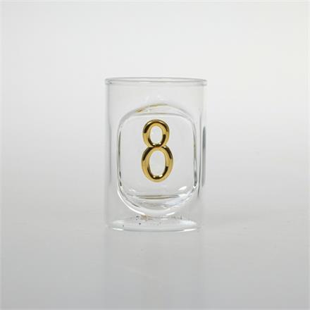 Schnapsglas Zahl 8