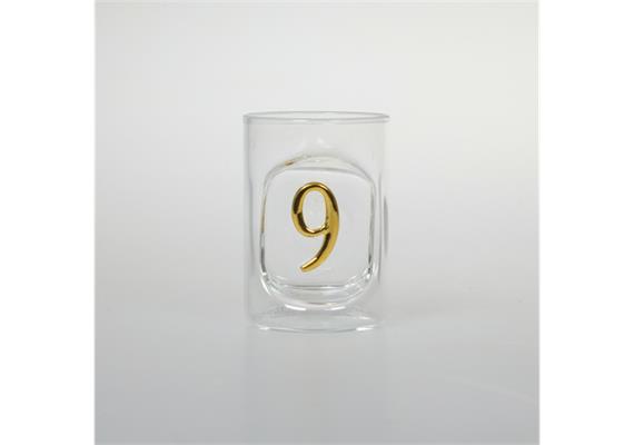 Schnapsglas Zahl 9
