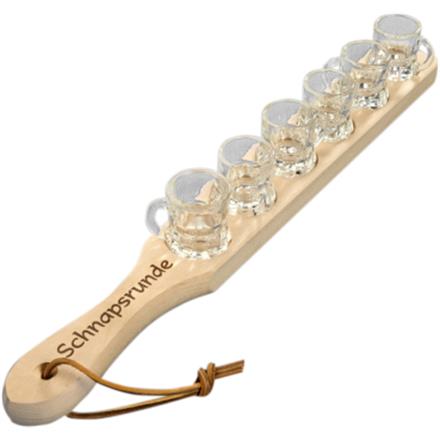 Schnapslatte (6 Gläser)