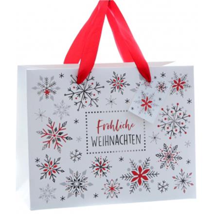 Schneeflocke Geschenktasche (quer)