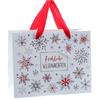 Schneeflocke Geschenktasche (quer)