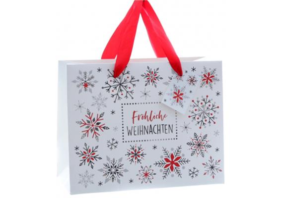 Schneeflocke Geschenktasche (quer)