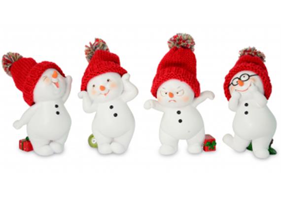Schneemann Witzig rot (10,5 cm)