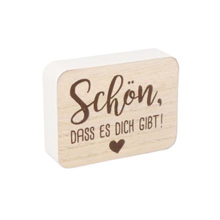 Schön dich gibt Holzaufsteller