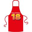 Schürze 18. Geburtstag Happy Birthday - Textilfarbe rot | Bild 2