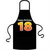 Schürze 18. Geburtstag Happy Birthday - Textilfarbe rot