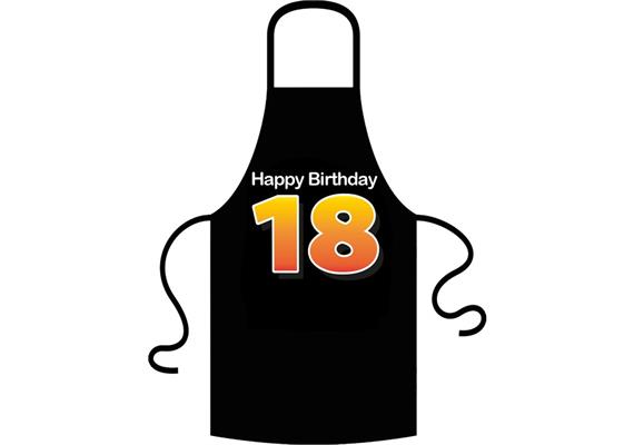 Schürze 18. Geburtstag Happy Birthday - Textilfarbe rot | Bild 1