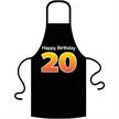 Schürze 20. Geburtstag Happy Birthday - Textilfarbe schwarz | Bild 1