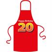 Schürze 20. Geburtstag Happy Birthday - Textilfarbe schwarz | Bild 2