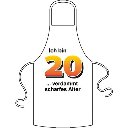 Schürze 20. Geburtstag scharfes Alter