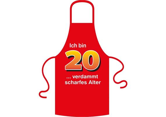 Schürze 20. Geburtstag verdammt scharfes Alter - Textilfarbe schwarz | Bild 2