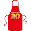 Schürze 30. Geburtstag Happy Birthday - Textilfarbe rot | Bild 2