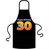 Schürze 30. Geburtstag Happy Birthday - Textilfarbe rot