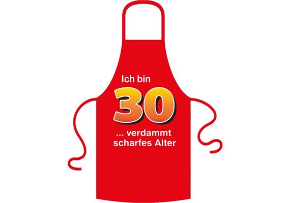 Schürze 30. Geburtstag scharfes Alter - Textilfarbe schwarz | Bild 2