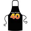 Schürze 40. Geburtstag Happy Birthday - Textilfarbe schwarz | Bild 1