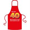 Schürze 40. Geburtstag knackig - Textilfarbe schwarz | Bild 1