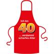 Schürze 40. Geburtstag verdammt scharfes Alter - Textilfarbe rot | Bild 2