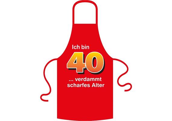 Schürze 40. Geburtstag verdammt scharfes Alter - Textilfarbe schwarz | Bild 2