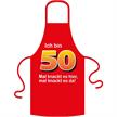 Schürze 50. Geburtstag knackig - Textilfarbe rot | Bild 1