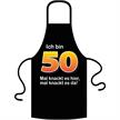 Schürze 50. Geburtstag knackig - Textilfarbe schwarz | Bild 2