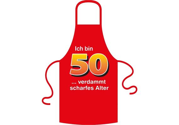 Schürze 50. Geburtstag scharfes Alter - Textilfarbe schwarz | Bild 2