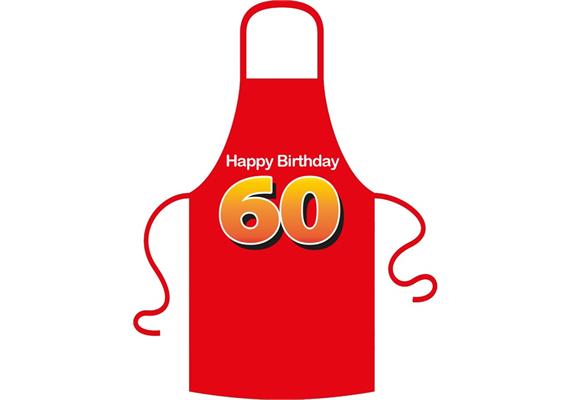 Schürze 60. Geburtstag Happy Birthday - Textilfarbe schwarz | Bild 2