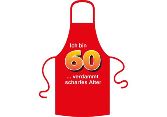 Schürze 60. Geburtstag verdammt scharfes Alter - Textilfarbe rot | Bild 2