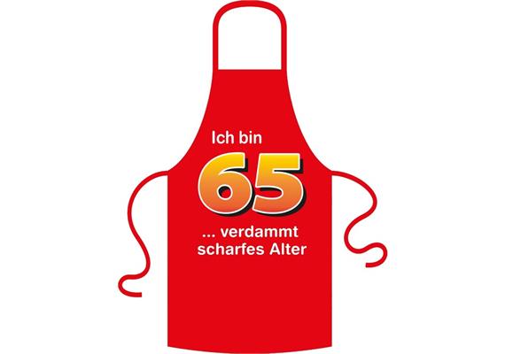 Schürze 65. Geburtstag verdammt scharfes Alter - Textilfarbe schwarz | Bild 2
