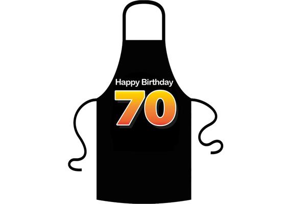 Schürze 70. Geburtstag Happy Birthday - Textilfarbe rot | Bild 1