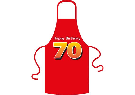 Schürze 70. Geburtstag Happy Birthday - Textilfarbe schwarz | Bild 2