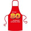 Schürze 80. Geburtstag scharfes Alter - Textilfarbe rot | Bild 2
