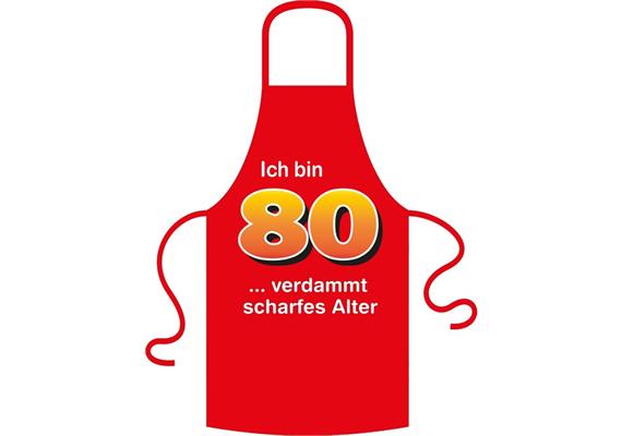 Schürze 80. Geburtstag verdammt scharfes Alter - Textilfarbe schwarz | Bild 2