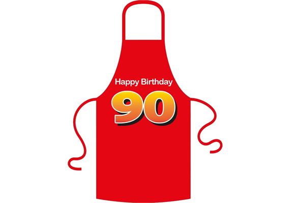 Schürze 90. Geburtstag Happy Birthday - Textilfarbe schwarz | Bild 2