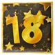 Servietten gold 18. Geburtstag