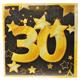 Servietten gold 30. Geburtstag